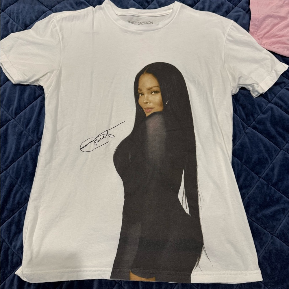 White Janet JACKSON Graphic T-Shirt